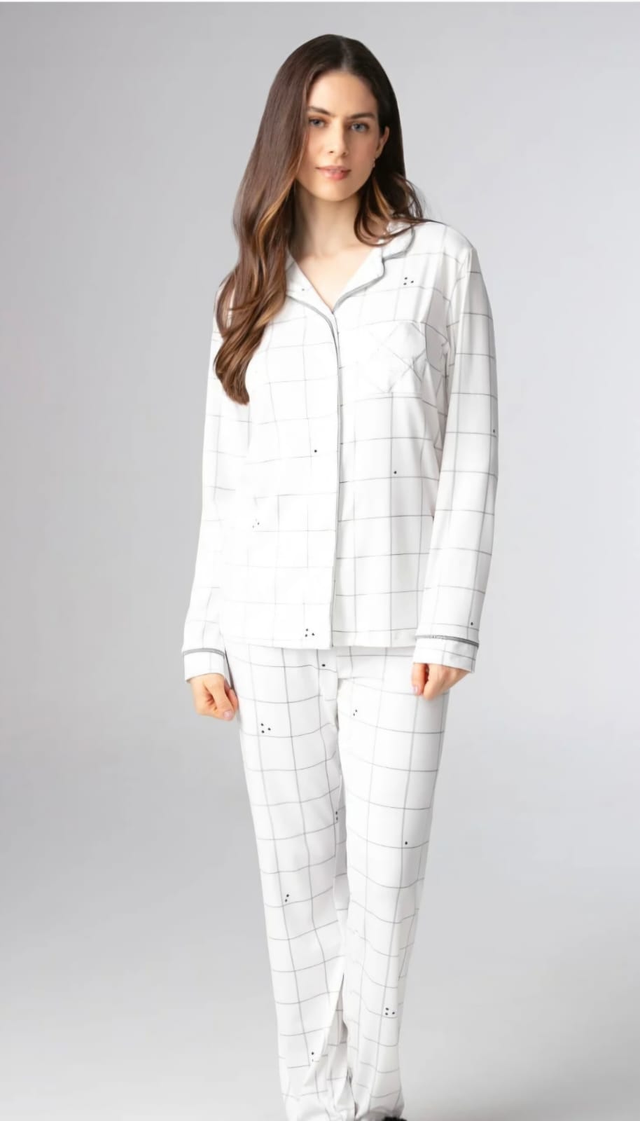 Pijama Americano Feminino adulto Manga Longa - Imagem 2